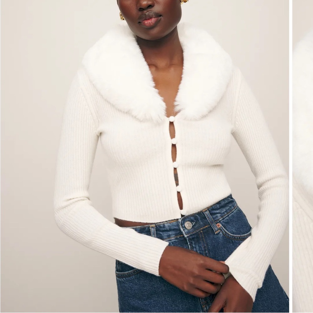 Reformation Riven Cashmere Cardigan XS